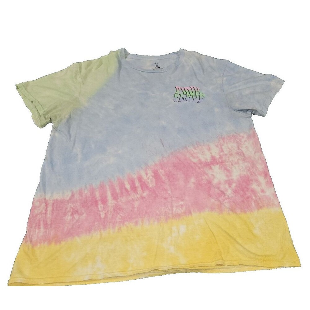 Pink Floyd Inc. TShirt tye die Mens Multicolored Album Covers Size L LARGE